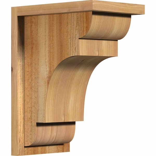 Ekena Millwork New Brighton Rough Sawn Corbel w/Backplate, Western Red Cedar, 8"W x 12"D x 16"H COR08X12X16NEB01RWR - main